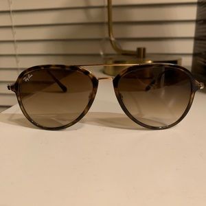 Ray Ban: Tortoise & Gold Aviator Sunglasses